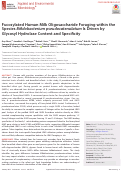 Cover page: Fucosylated Human Milk Oligosaccharide Foraging within the Species Bifidobacterium pseudocatenulatum Is Driven by Glycosyl Hydrolase Content and Specificity