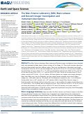 Cover page: The Mars Science Laboratory (MSL) Mast cameras and Descent imager: Investigation and instrument descriptions