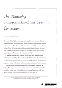 Cover page: The Weakening Transportation-Land Use Connection