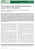 Cover page: Thermodynamically controlled preservation of organic carbon in floodplains