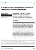 Cover page: Genome resources for three modern cotton lines guide future breeding efforts.