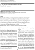 Cover page: L and M cone proportions in polymorphic New World monkeys