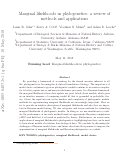 Cover page: Marginal Likelihoods in Phylogenetics: A Review of Methods and Applications