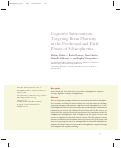 Cover page: Cognitive interventions targeting brain plasticity in the prodromal and early phases of schizophrenia.