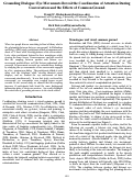 Cover page: Grounding Dialogue: Eye Movements Reveal the Coordination of Attention During Conversation and the Effects of Common Ground