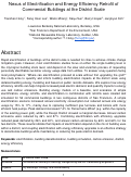 Cover page: Nexus of electrification and energy efficiency retrofit of commercial buildings at the district scale