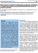 Cover page: Determinants of patient and physician treatment satisfaction in moderate-to-severe psoriasis: a multinational survey of psoriasis patients