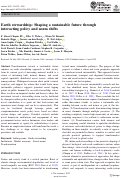 Cover page: Earth stewardship: Shaping a sustainable future through interacting policy and norm shifts