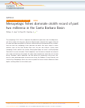 Cover page: Mesopelagic fishes dominate otolith record of past two millennia in the Santa Barbara Basin