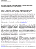 Cover page: Sulforaphane Effects on Cognition and Symptoms in First and Early Episode Schizophrenia: A Randomized Double-Blind Trial.