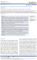 Cover page: Identification of core objectives for teaching sustainable healthcare education