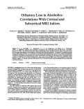 Cover page: Olfactory loss in alcoholics: correlations with cortical and subcortical MRI indices.