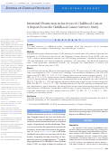 Cover page: Intestinal Obstruction in Survivors of Childhood Cancer: A Report From the Childhood Cancer Survivor Study