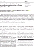 Cover page: A retrospective study of pigeon herpesviral infection in domestic pigeons in California (1991-2014) and literature review.