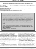 Cover page: Splenic Injury Following Colonoscopy: A Case Report