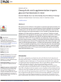 Cover page: Deoxycholic acid supplementation impairs glucose homeostasis in mice.