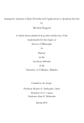 Cover page: Asymptotic Analysis of Spin Networks with Applications to Quantum Gravity