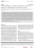 Cover page: Spatial distribution of B cells and lymphocyte clusters as a predictor of triple-negative breast cancer outcome