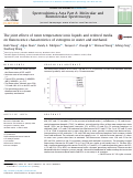 Cover page: The joint effects of room temperature ionic liquids and ordered media on fluorescence characteristics of estrogens in water and methanol