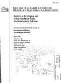 Cover page: Barriers in Developing and Using Simulation-Based Decision-Support Software