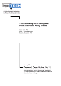 Cover page: Youth Smoking Uptake Progress: Price and Public Policy Effects