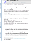 Cover page: Neighborhood health-promoting resources and obesity risk (the Multi-Ethnic Study of Atherosclerosis)