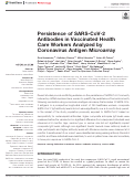 Cover page: Persistence of SARS-CoV-2 Antibodies in Vaccinated Health Care Workers Analyzed by Coronavirus Antigen Microarray.