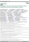 Cover page: A polygenic risk score for alcohol-associated cirrhosis among heavy drinkers with European ancestry.