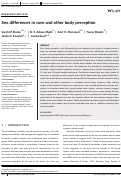 Cover page: Sex differences in own and other body perception