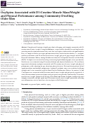 Cover page: Oxylipins Associated with D3-Creatine Muscle Mass/Weight and Physical Performance among Community-Dwelling Older Men