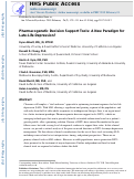 Cover page: Pharmacogenetic Decision Support Tools: A New Paradigm for Late-Life Depression?