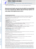 Cover page: Behavioral and health outcomes from the NRG Oncology/NSABP B-36 trial comparing two different adjuvant therapy regimens for early-stage node-negative breast cancer