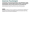 Cover page: Civilization and Its Discontented: Links Between Youth Victimization, Beliefs About Government, and Political Participation Across Seven American Presidencies