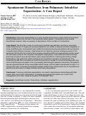 Cover page: Spontaneous Hemothorax from Pulmonary Intralobar Sequestration: A Case Report