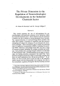 Cover page: The Private Dimension in the Regulation of Nanotechnologies: Developments in the Industrial Chemicals Sector