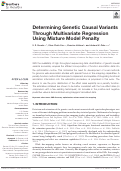 Cover page: Determining Genetic Causal Variants Through Multivariate Regression Using Mixture Model Penalty