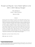 Cover page: Drought and Disparity: Labor Market Spillover in the 2012 to 2016 California Drought