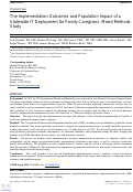 Cover page: The Implementation Outcomes and Population Impact of a Statewide IT Deployment for Family Caregivers: Mixed Methods Study.