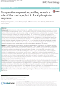 Cover page: Comparative expression profiling reveals a role of the root apoplast in local phosphate response.