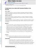 Cover page: Complications Associated with Parenteral Nutrition in the Neonate