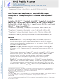 Cover page: Antithymocyte Globulin Versus Interleukin-2 Receptor Antagonist in Kidney Transplant Recipients With Hepatitis C Virus.