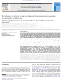 Cover page: The influence of light on nitrogen cycling and the primary nitrite maximum in a seasonally stratified sea