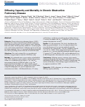 Cover page: Diffusing Capacity and Mortality in Chronic Obstructive Pulmonary Disease.