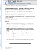 Cover page: Longitudinal Intra-Individual Variability in Neuropsychological Performance Relates to White Matter Changes in HIV