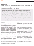 Cover page: Lipids, lipoprotein distribution and depressive symptoms: the Multi-Ethnic Study of Atherosclerosis