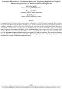 Cover page: Conceptual Gender vs. Grammatical Gender: Exploring Implicit and Explicit Object Categorization in Turkish and French Speakers