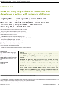 Cover page: Phase 1/2 study of epacadostat in combination with durvalumab in patients with metastatic solid tumors