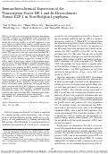 Cover page: Immunohistochemical Expression of the Transcription Factor DP-1 and Its Heterodimeric Partner E2F-1 in Non-Hodgkin Lymphoma