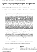 Cover page: Effects of experimental drought on soil respiration and radiocarbon efflux from a temperate forest soil