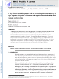 Cover page: A log-linear modelling approach to assessing the consistency of ego reports of dyadic outcomes with applications to fertility and sexual partnerships.